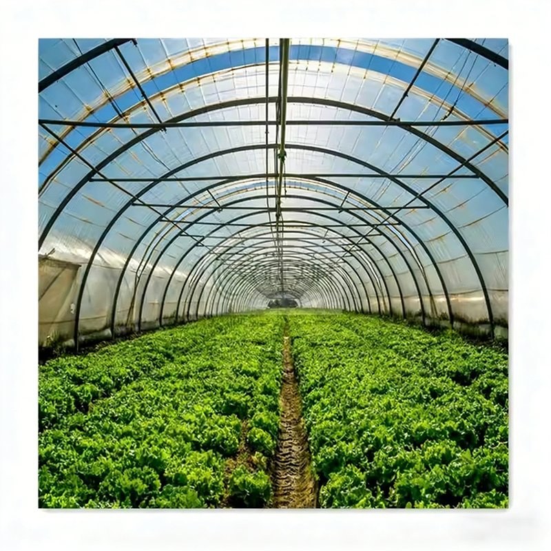 Aluminium Frame Tunnel Greenhouse with Galvanized Steel for Vegetables