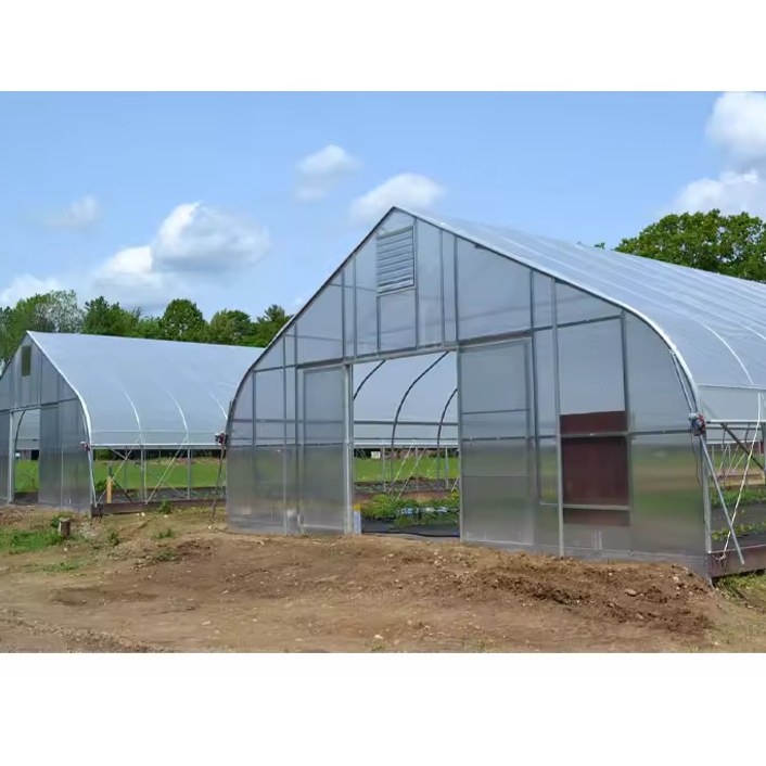 arched greenhouse exterior supplied as a prefabricated mushroom house
