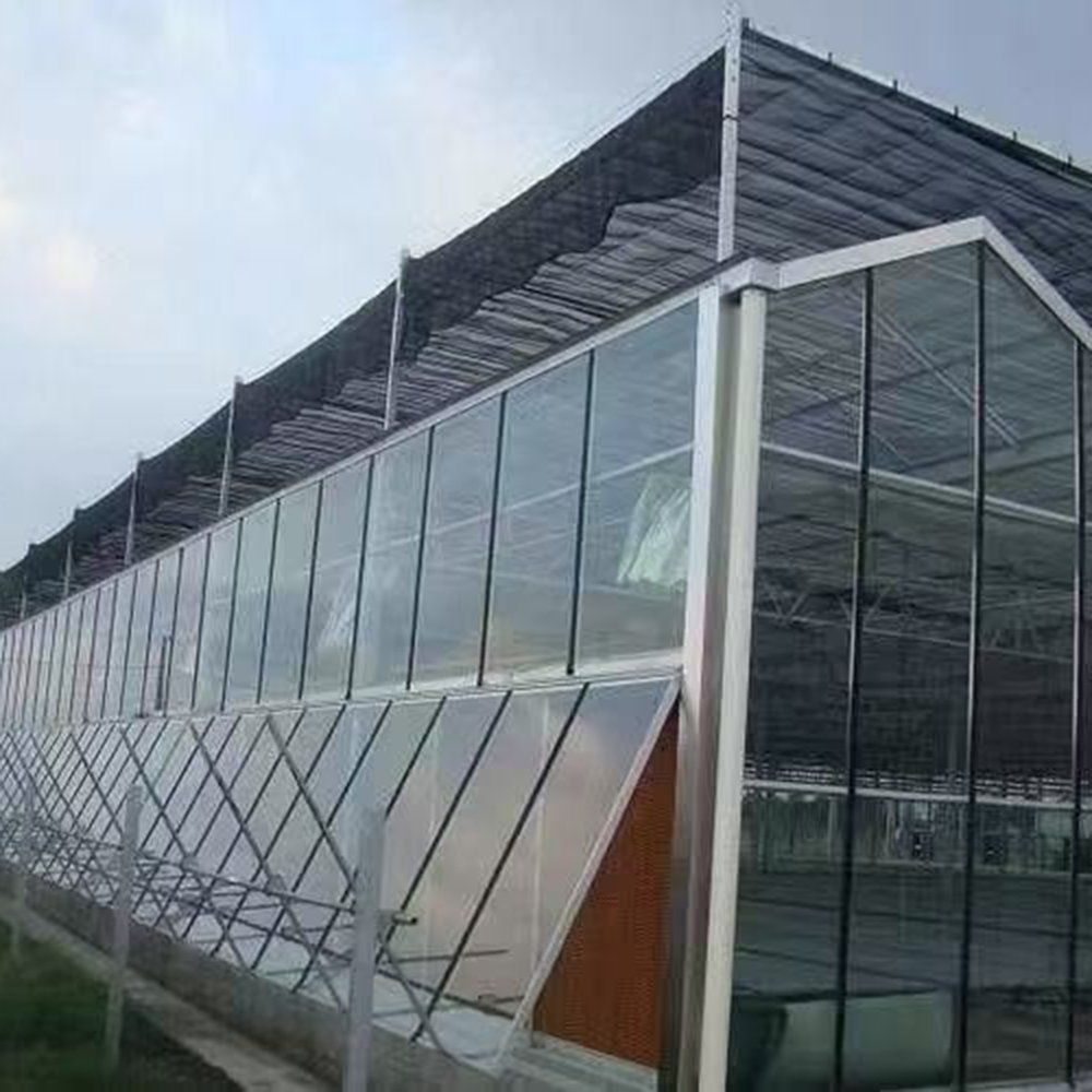 Aluminium alloy grooved channel frame of the polycarbonate greenhouse