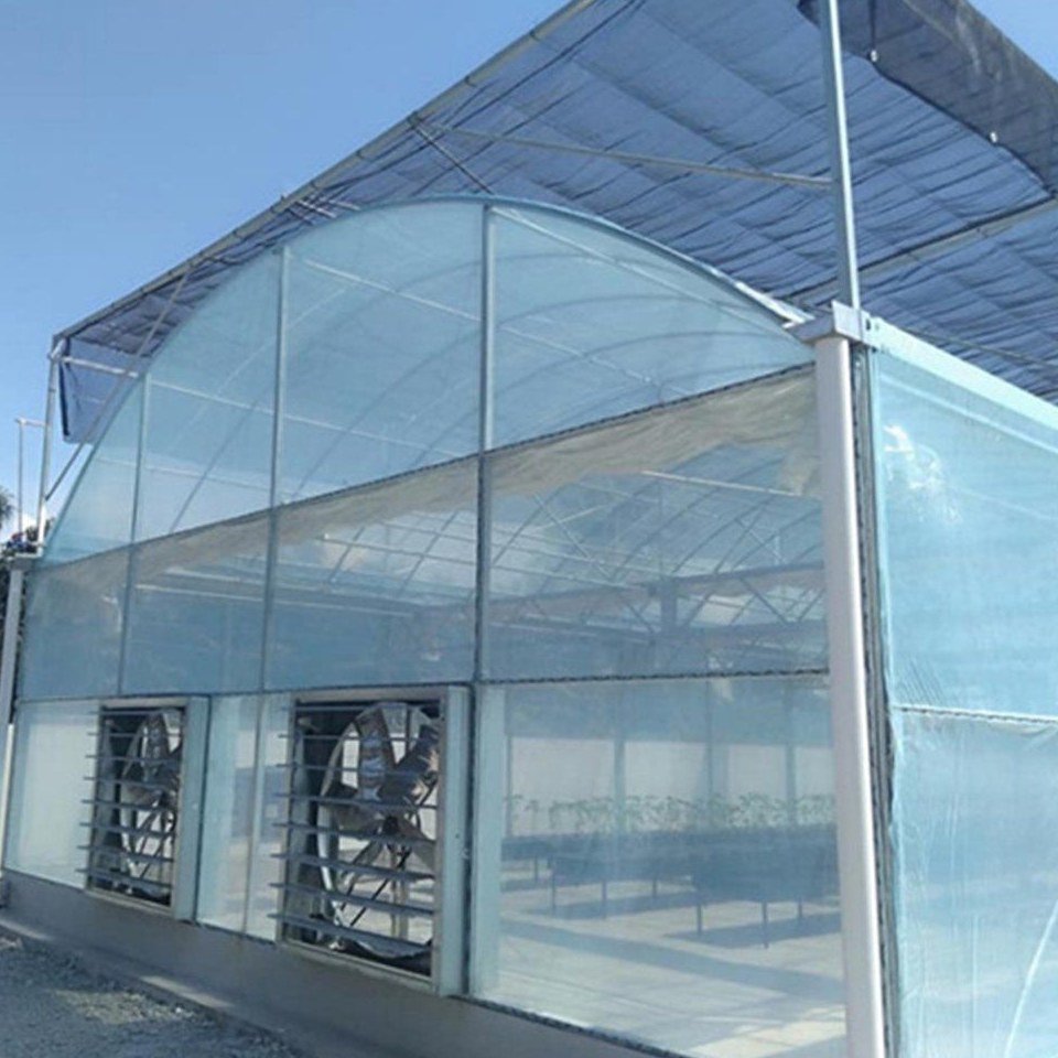 Compact Glass Greenhouse with Smart Climate Control for Vertical Farming