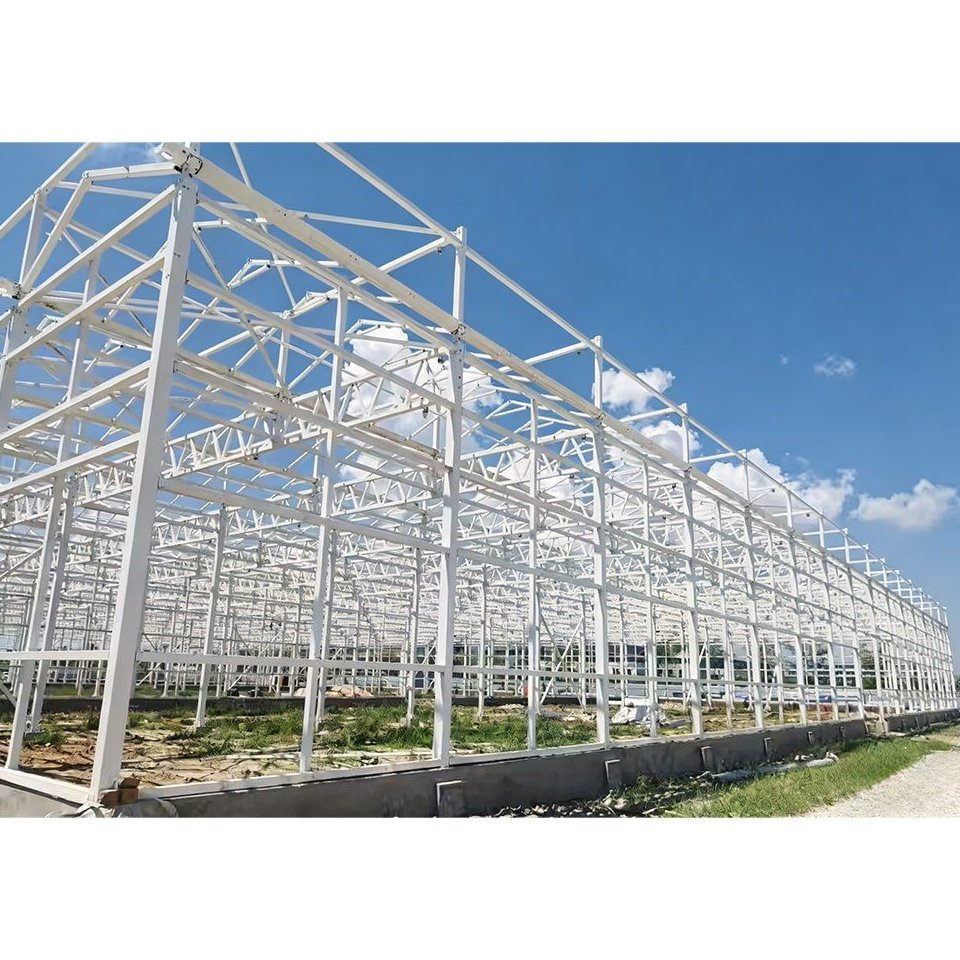 Tempered Glass Commercial Greenhouse for Hydroponic Nursery Growing