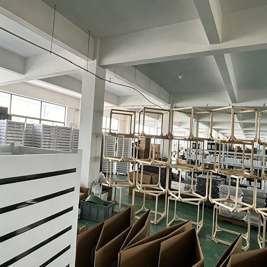 Hydroponic growing channels laid out inside a controlled room