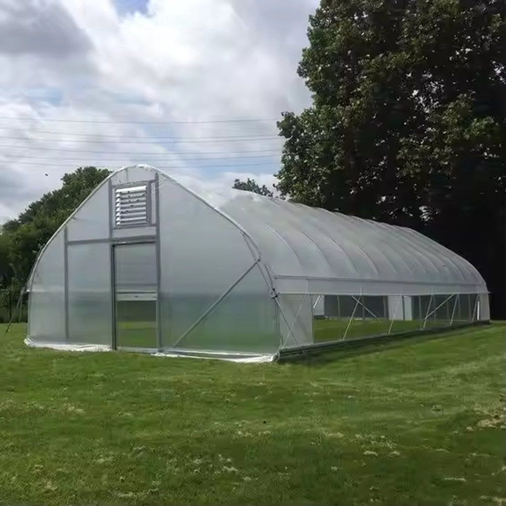 Gothic Arch Polycarbonate Single Span Greenhouse with Side Ventilation