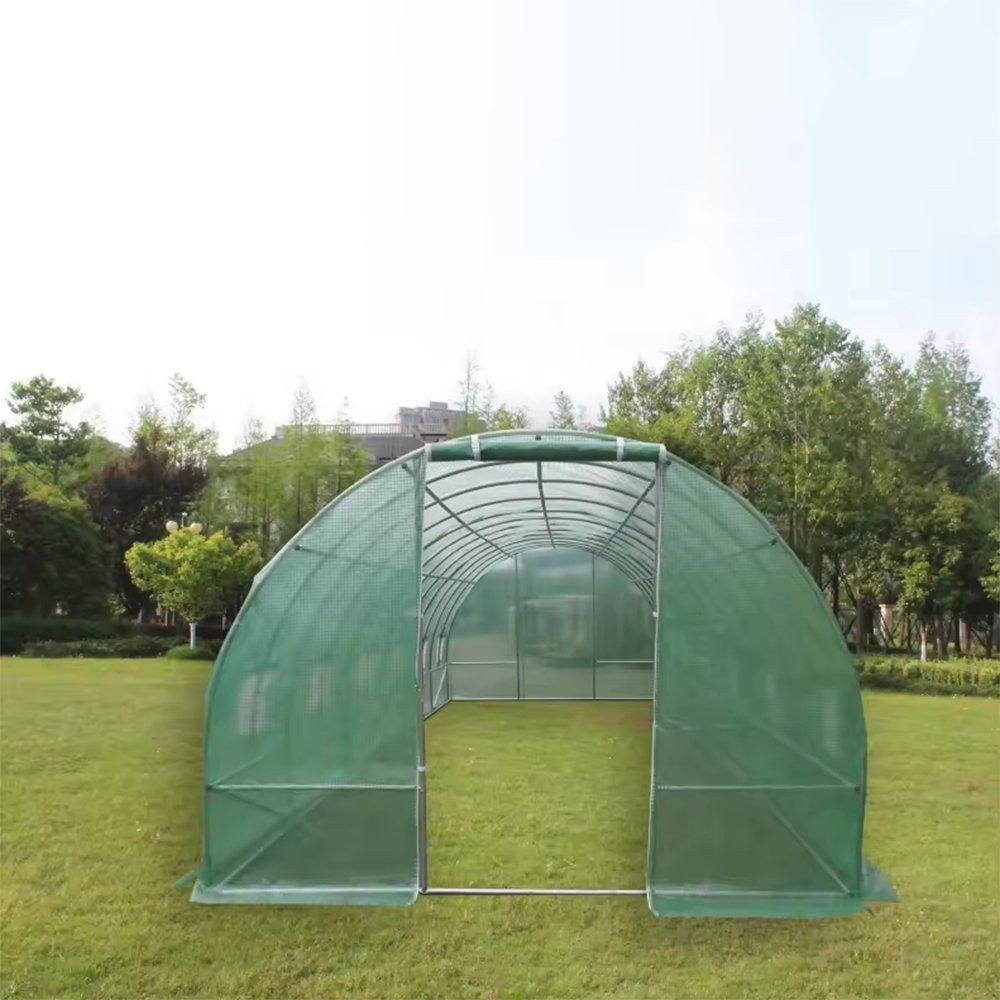 UV Protected Poly Tunnel Mushroom Greenhouse with Roll up Windows Screens