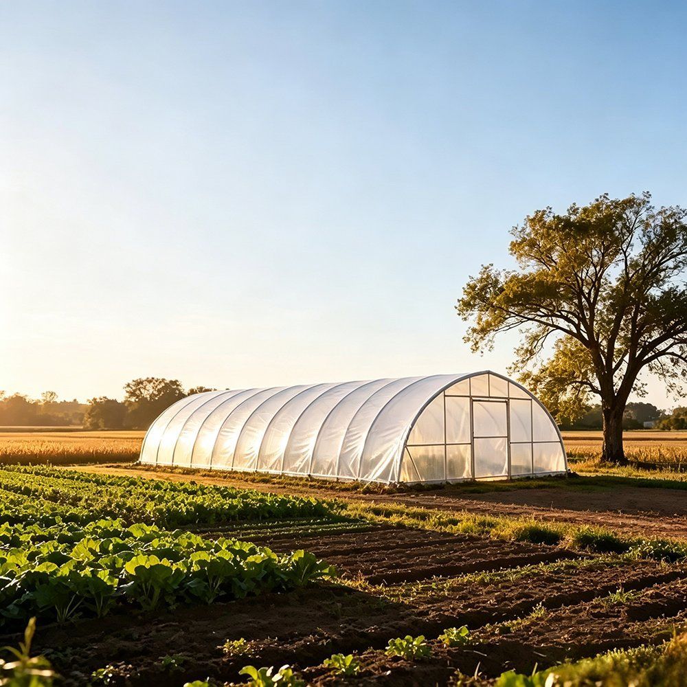 Single Span 8m Tomato Greenhouse with Hot Dip Galvanized Steel Frame