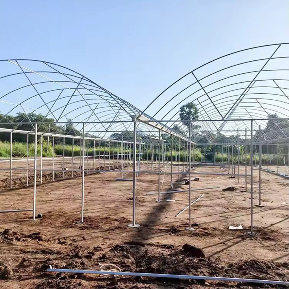 Galvanized arch tubes of a film greenhouse frame